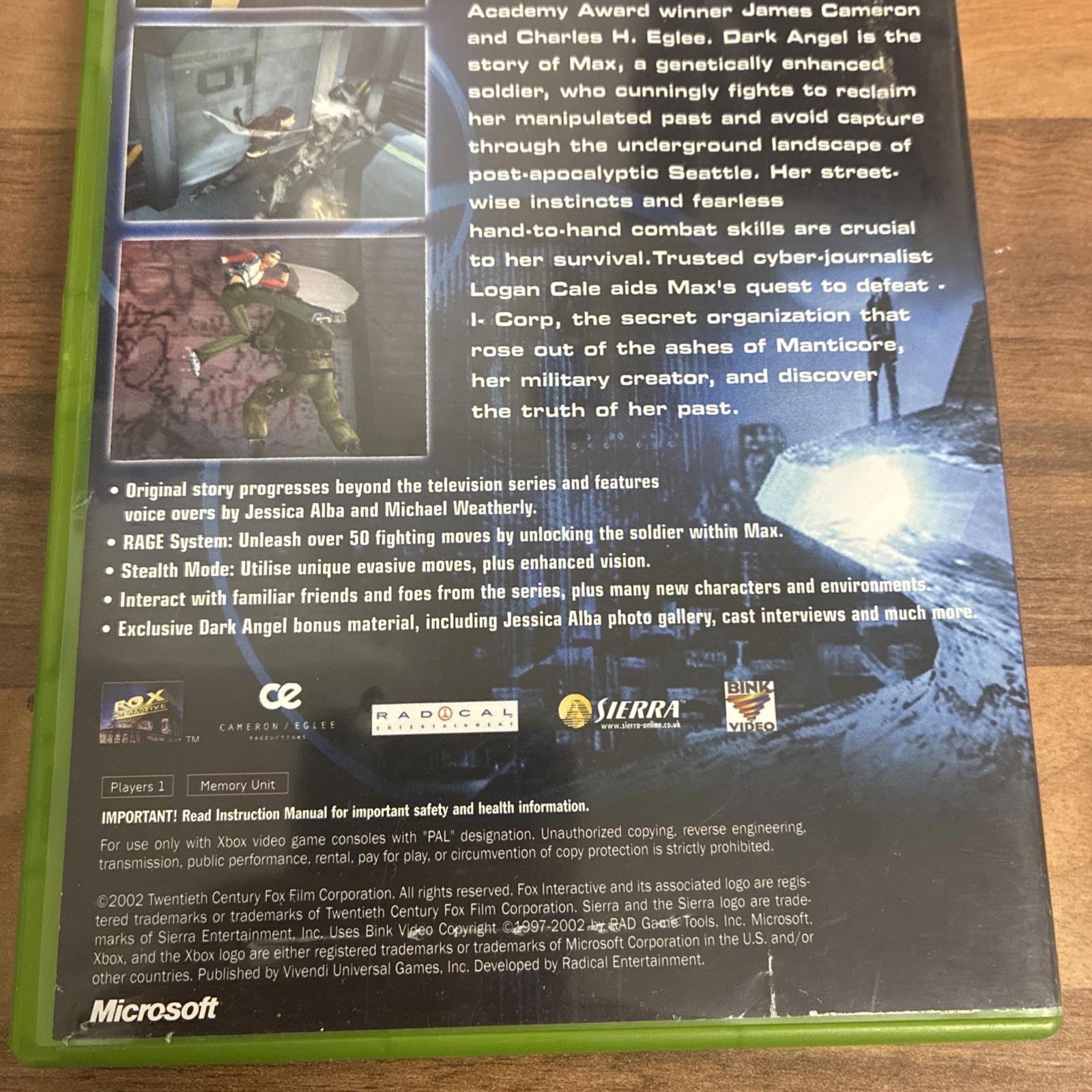 JAMES CAMERON'S DARK ANGEL Xbox Original Game includes manual