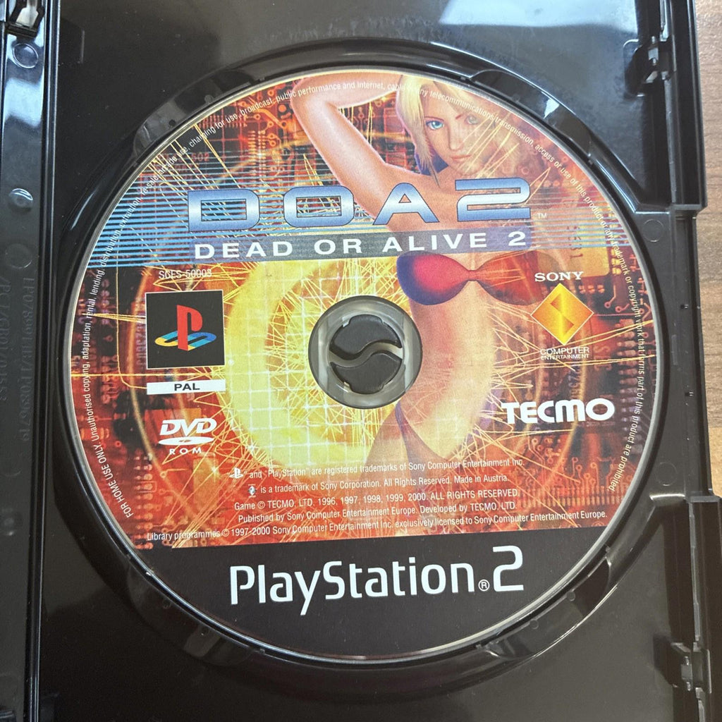 Dead or Alive 2: Hardcore (Sony PlayStation 2, 2000) Disc mint condition