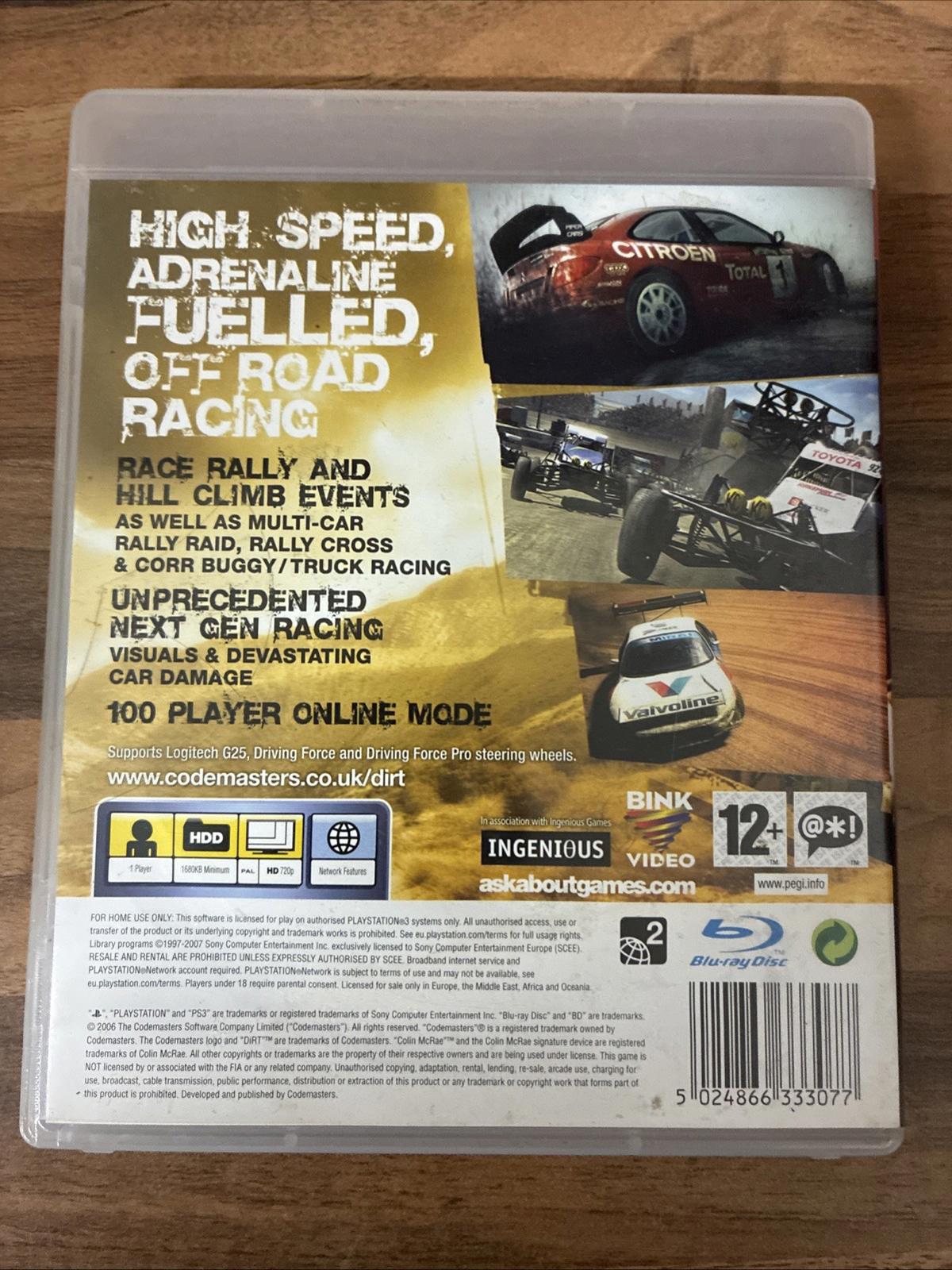 Colin McRae DiRT (Sony PlayStation 3, 2007) Compete With Manual