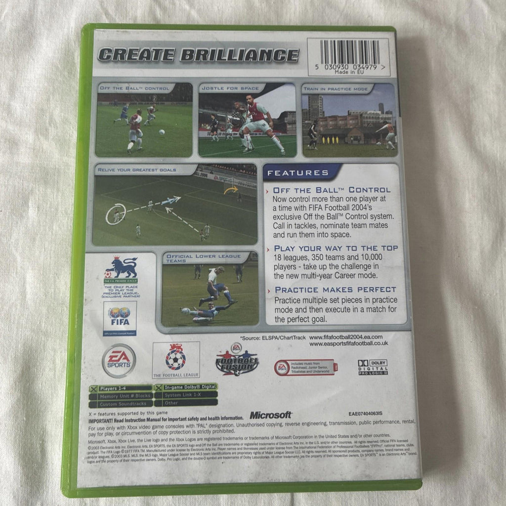 FIFA Football 2004 (Xbox) PEGI 3+ Sport: Football   Soccer Fast and FREE P & P