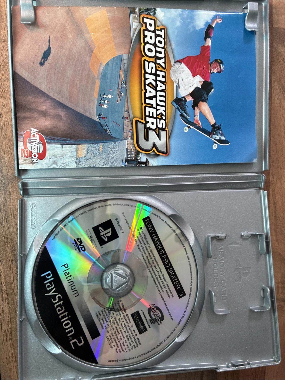 Tony Hawk's Pro Skater 3 (PS2, 2001) PlayStation 2 Game With Manual Platinum