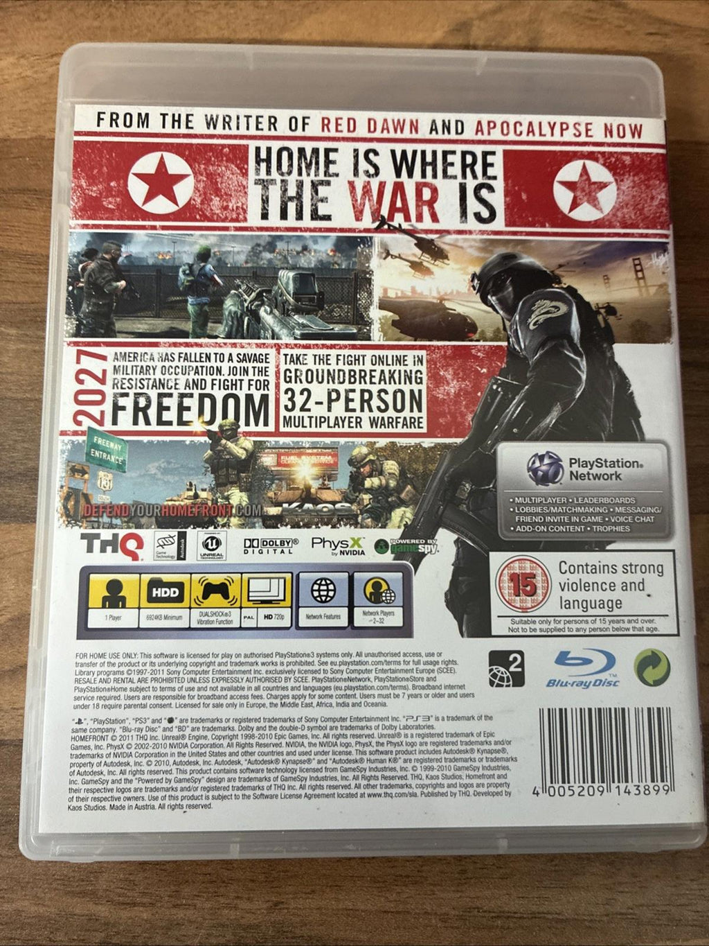 Homefront (Sony PlayStation 3, 2011) Mint Condition Includes Manual And Insert