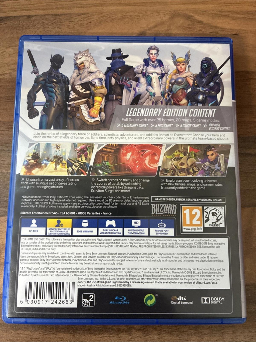 Overwatch Legendary Edition (PlayStation 4, 2018) In Very Good Condition