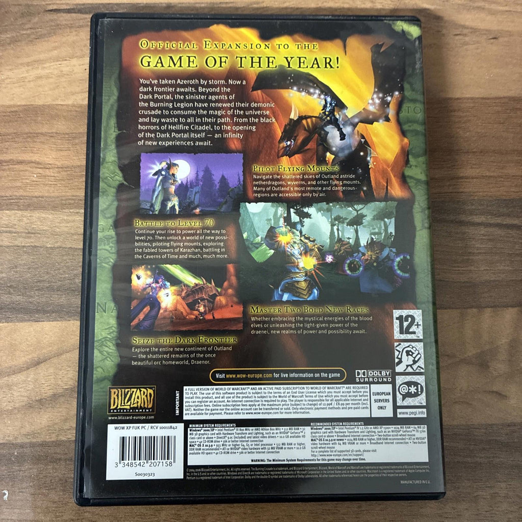 WOW The Burning Crusade World of Warcraft PC Video Game