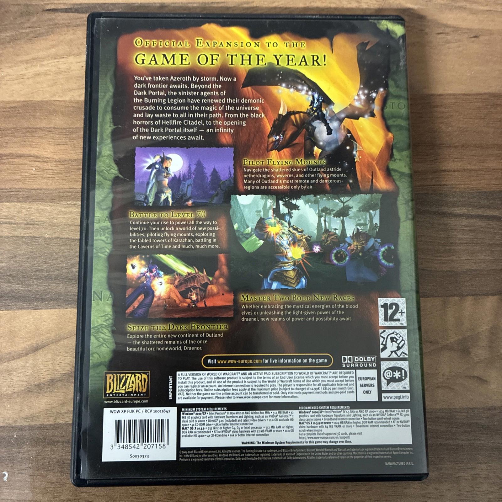 WOW The Burning Crusade World of Warcraft PC Video Game