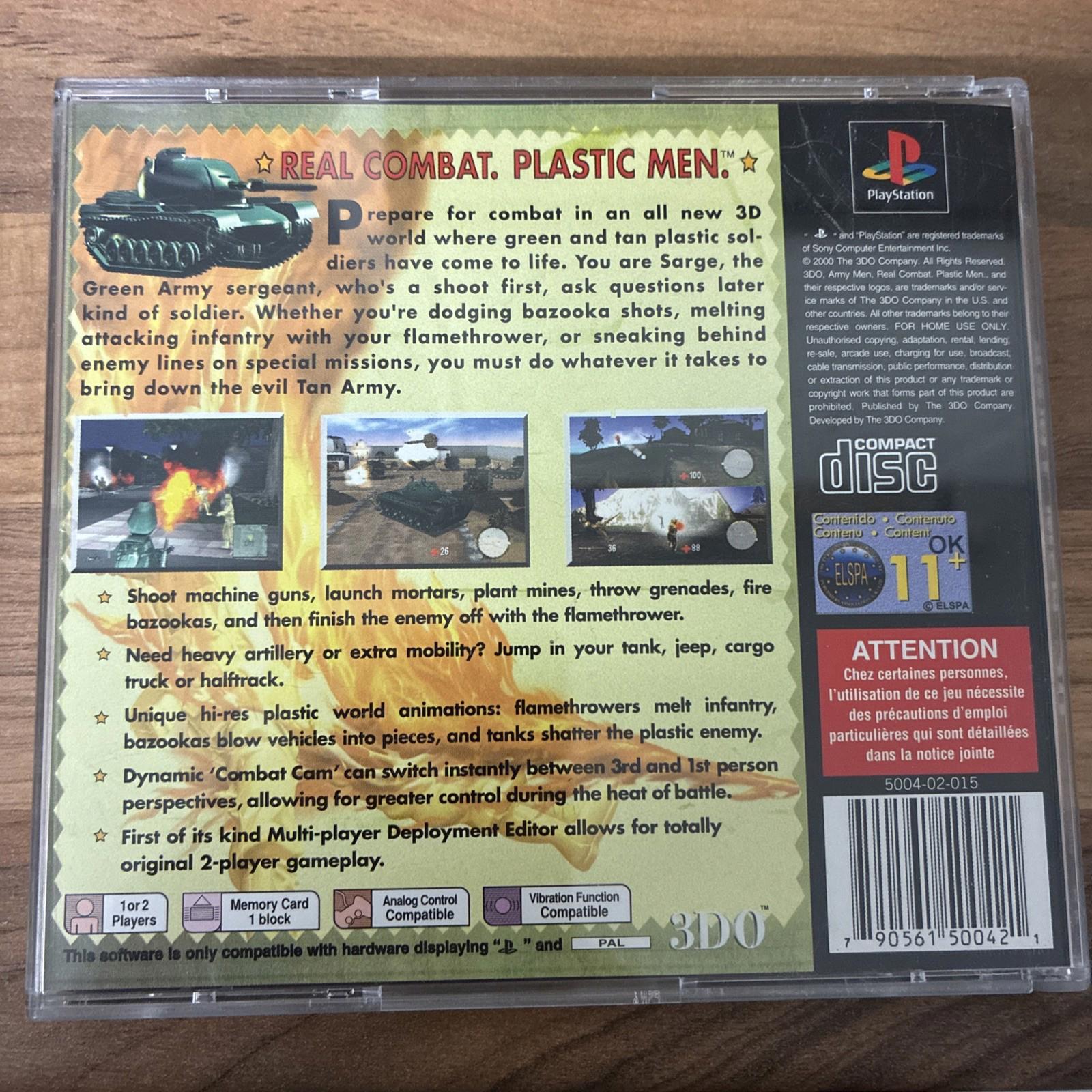 Army Men 3D (Sony PlayStation 1, 1999) - PAL Version disc near mint! No manual