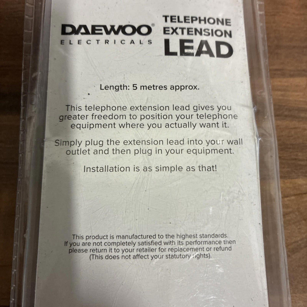 5m TELEPHONE Extension Cable LEAD CORD  PHONE LINES BT UK Cables