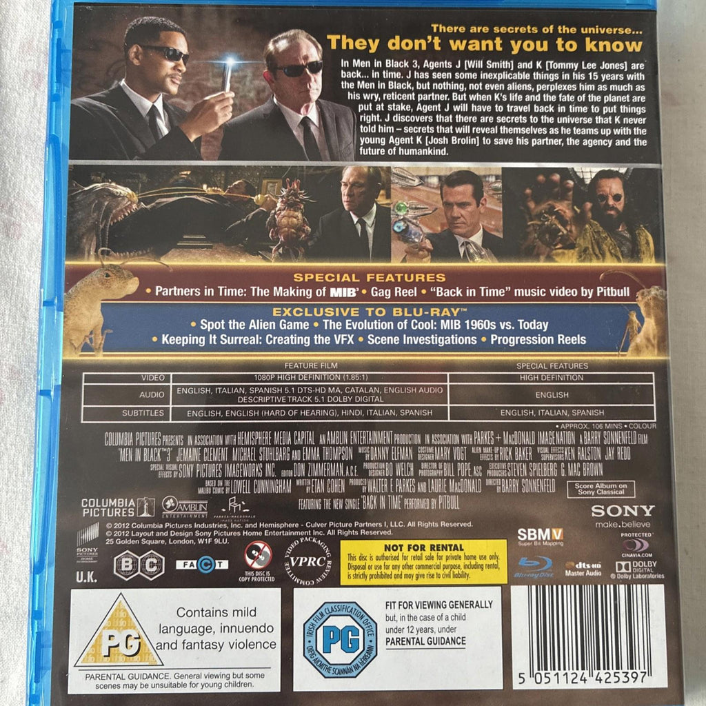 Men In Black 3 (Blu-ray, 2012)