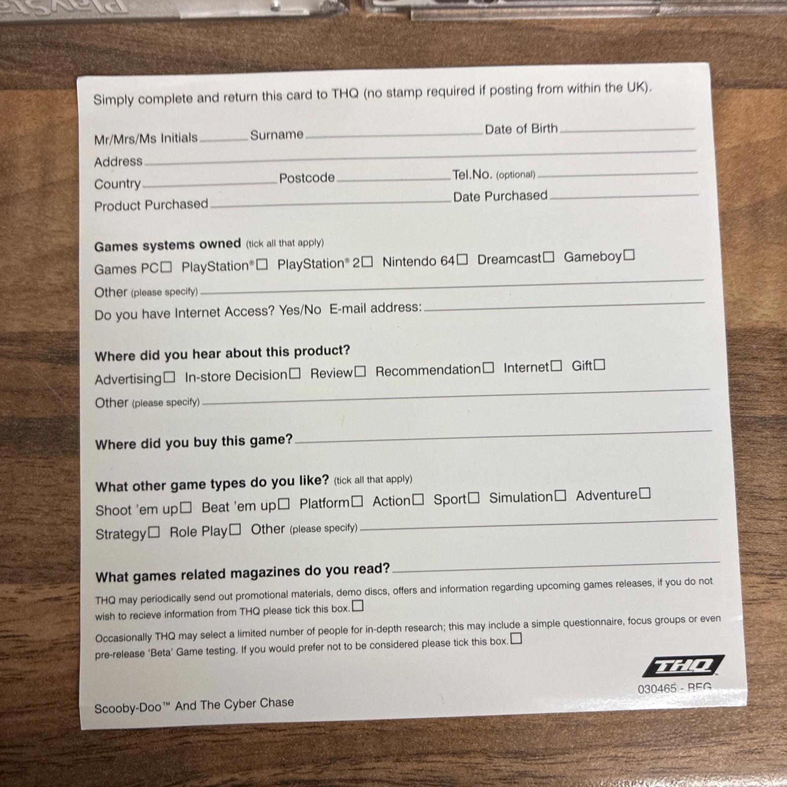 Scooby-Doo and the Cyber Chase PS1 (COMPLETE) black label Disc MINT!