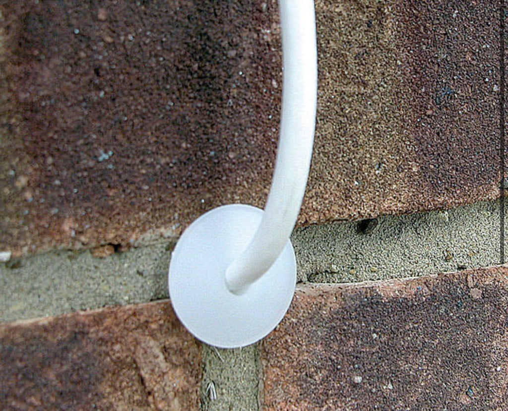 2 x Wall Hole Cable Tidy Grommets/Covers/Plugs WHITE Plastic (For 10mm/1cm hole)