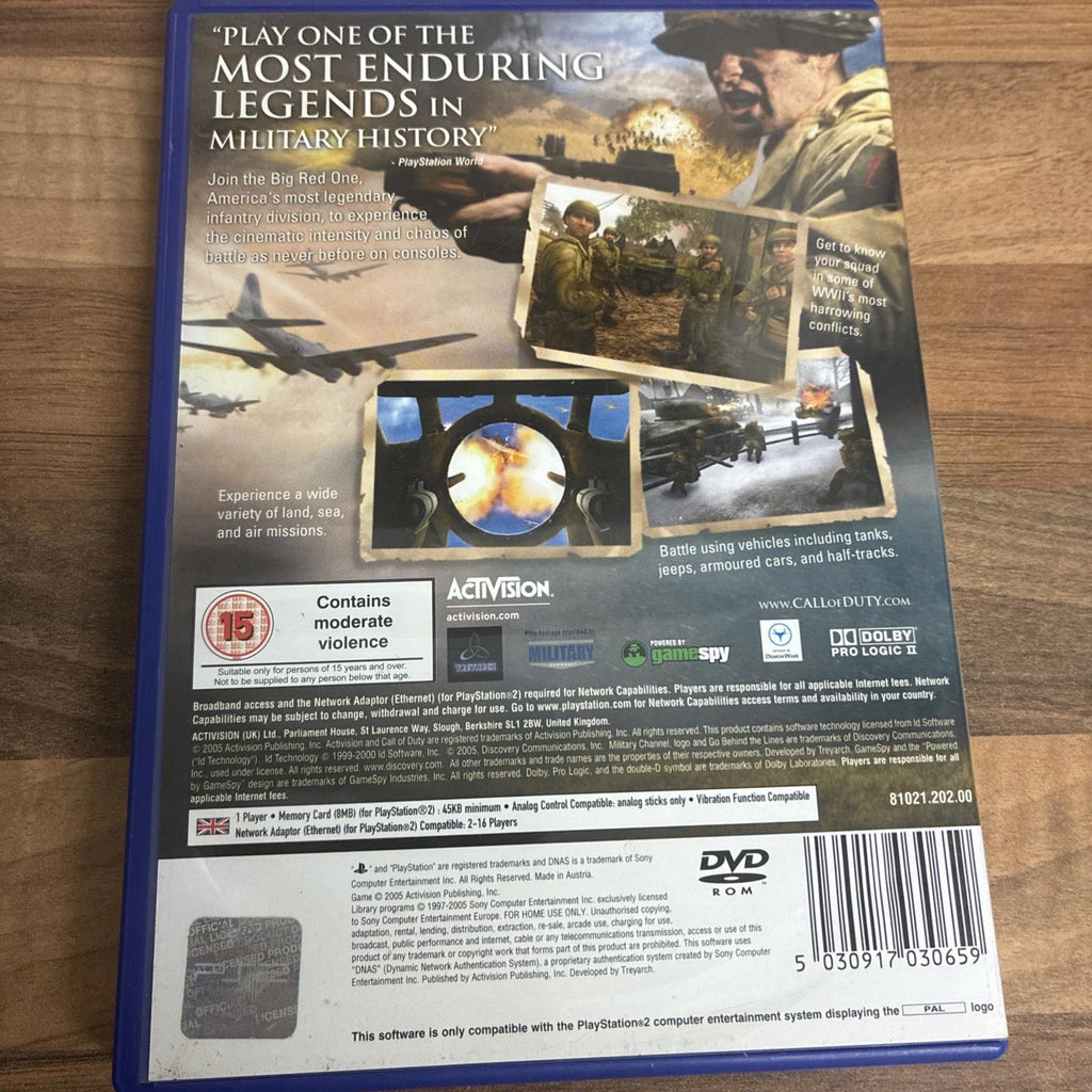 PlayStation2 : Call of Duty 2: The Big Red One (PS2) VideoGames Amazing Value