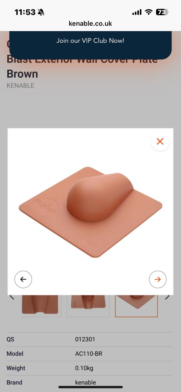 Brown Wall Plastic Blast Plates Brick Cover Cable Entry Aerial SKY Digital