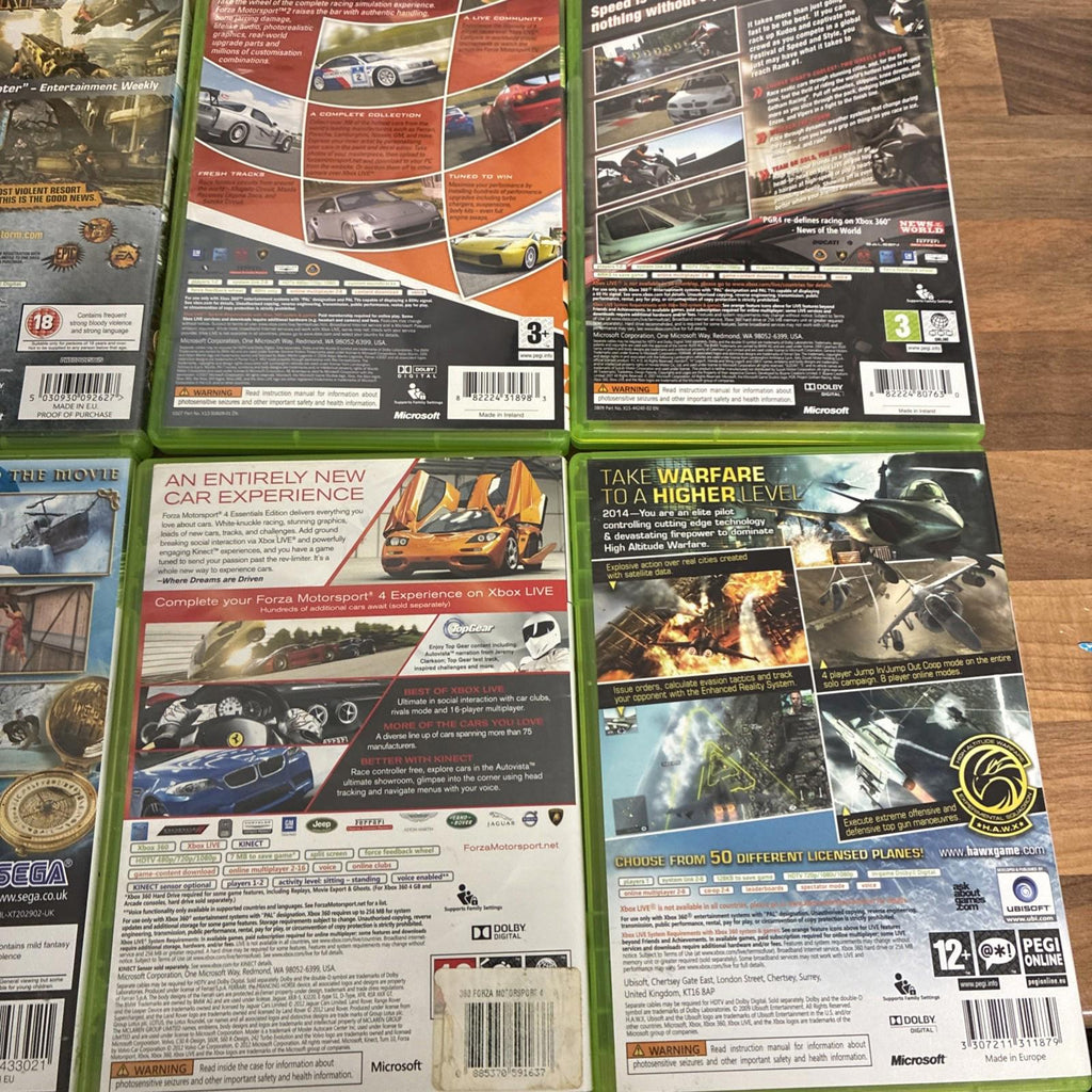 Xbox 360 Game Bundle x6 Inc Forza, HAWK, Bulletstorm & The Golden Compass VGC