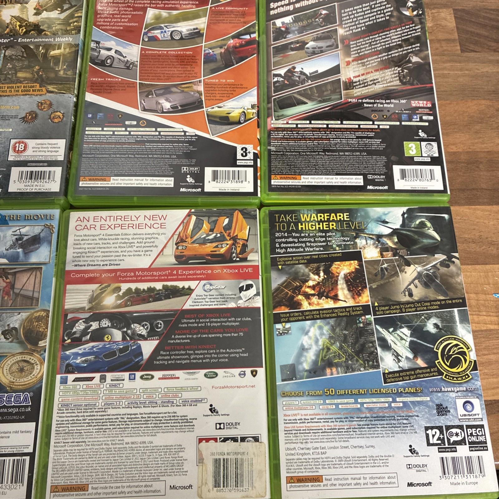 Xbox 360 Game Bundle x6 Inc Forza, HAWK, Bulletstorm & The Golden Compass VGC