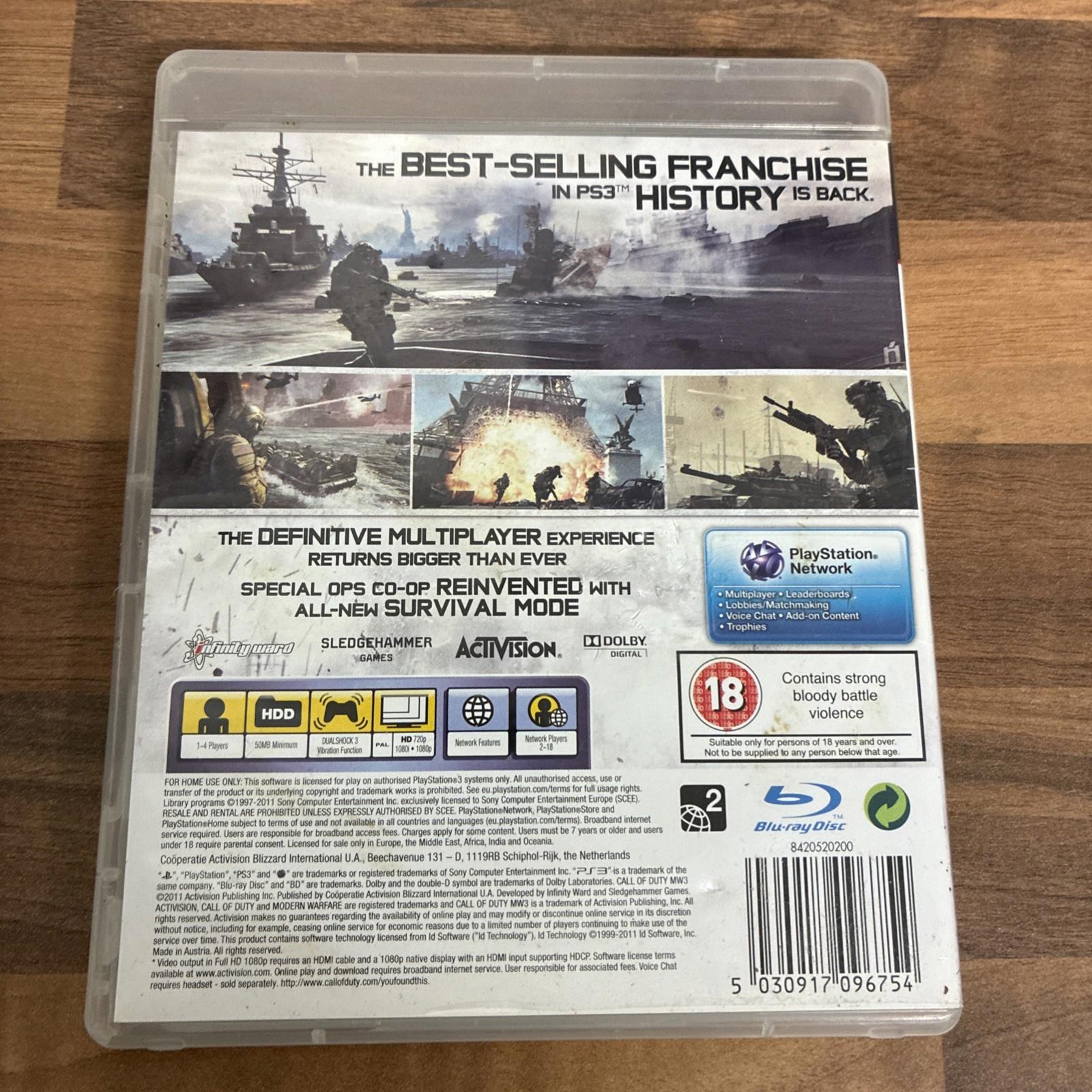 Call of Duty: Modern Warfare 3 (Sony PlayStation 3, 2011)