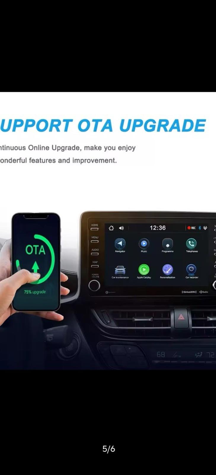 2 in 1 Wireless Android Auto Adapter Carplay Adapter USB Car Dongle Connect Box