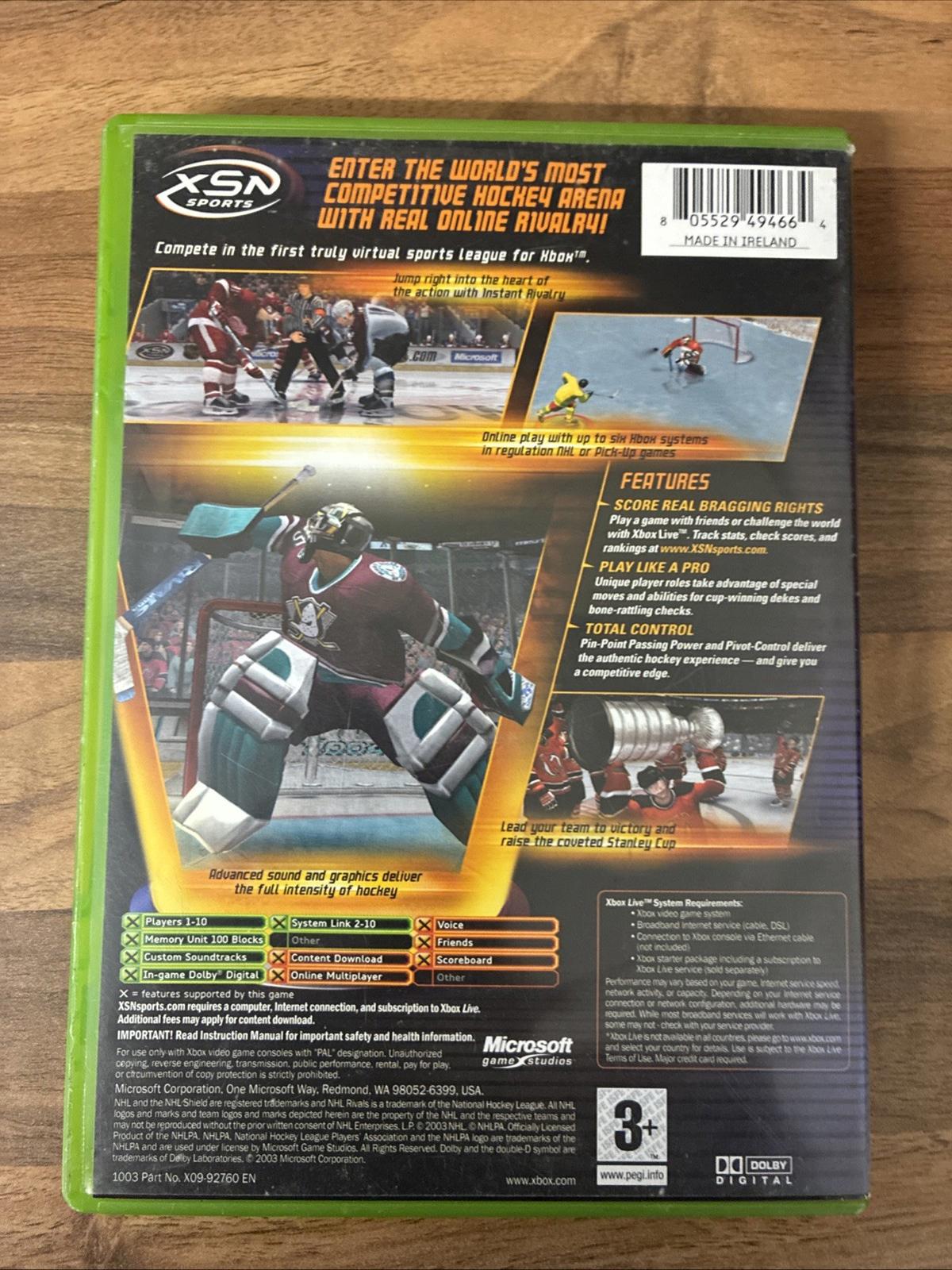 NHL Rivals 2004 (Original Xbox) With Manual In Very Good Condition