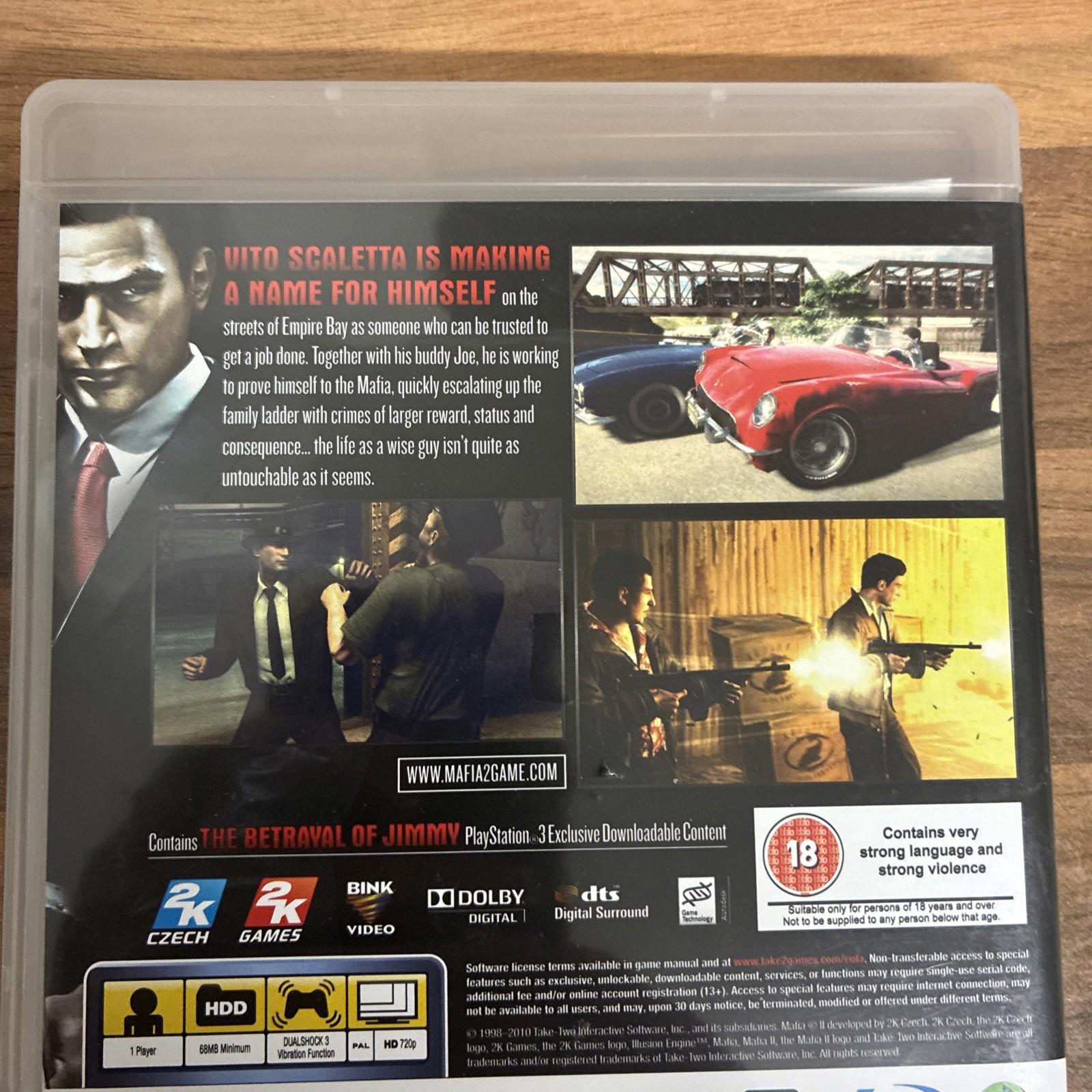 Mafia II (Sony PlayStation 3, 2010) Mint Condition