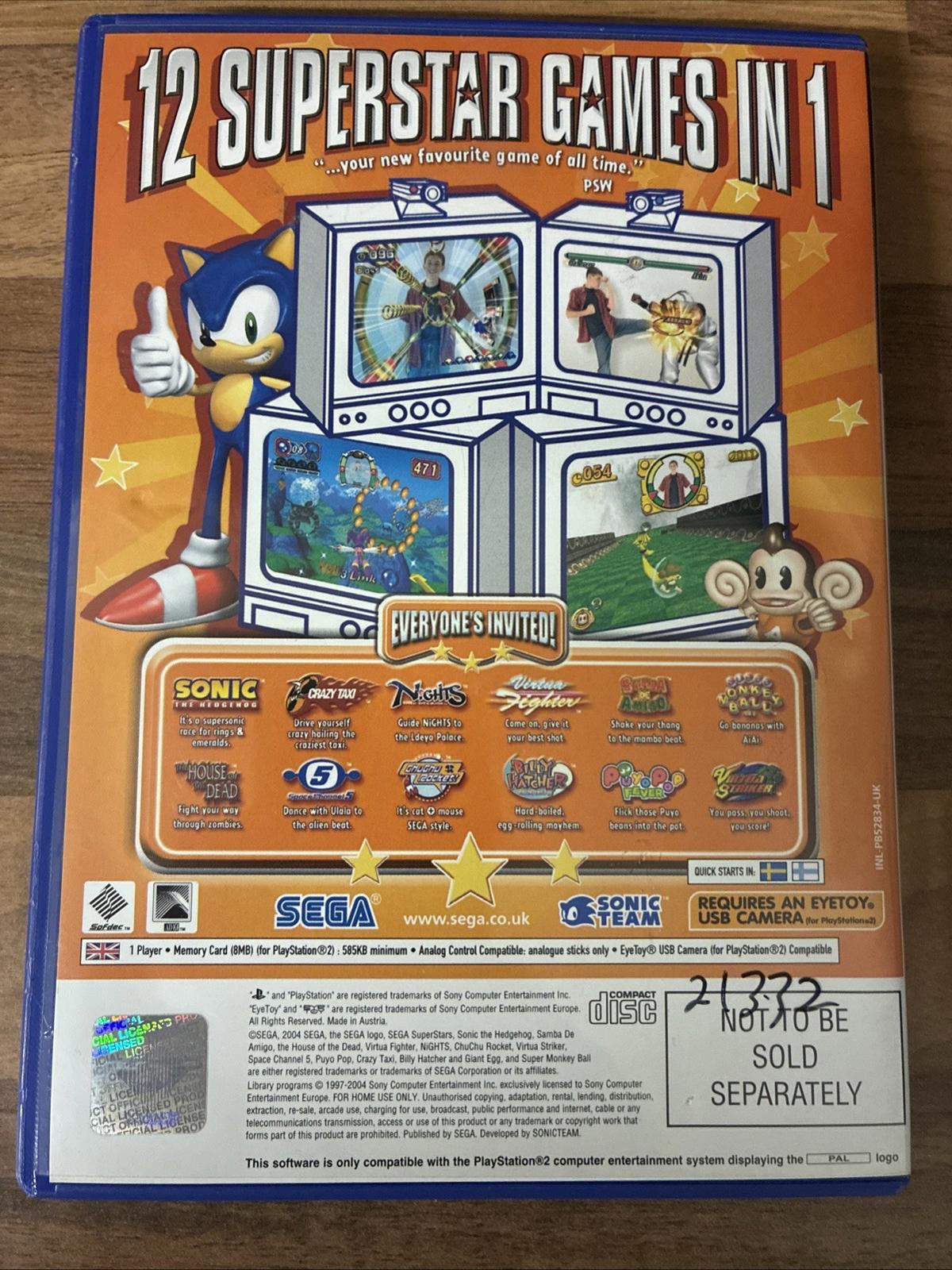 SEGA Superstars  (Sony PlayStation 2, 2008) - European Version Disc Mint