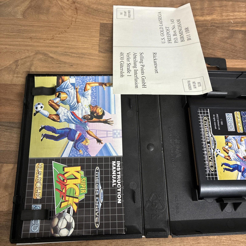 Super Kick Off Sega Mega Drive 1991 Boxed Retro Football Game Manual Untested