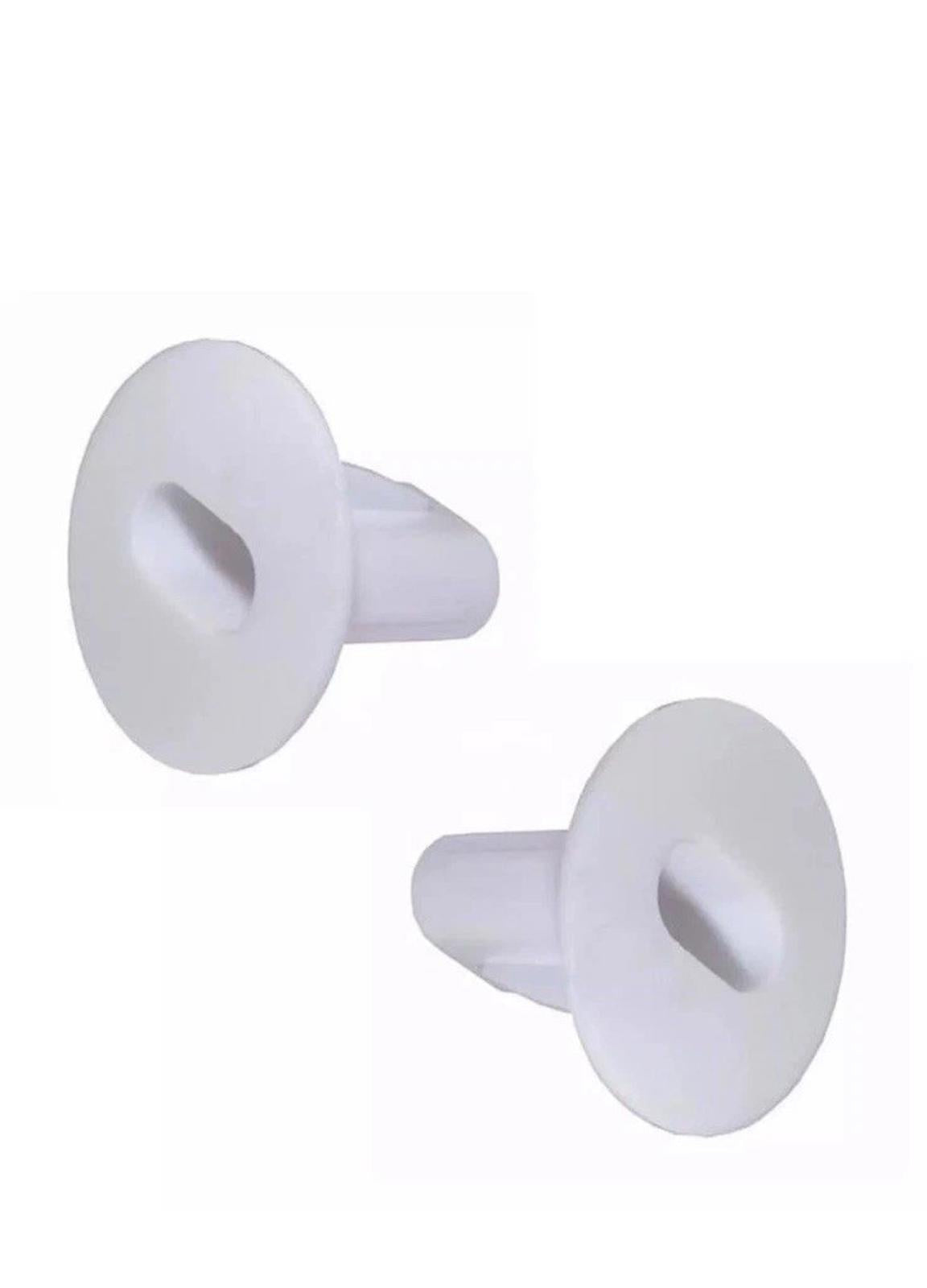 Plastic Hole Tidy Wall Grommet Sky twin Double Coax Aerial Cable Entry WHITE x 2