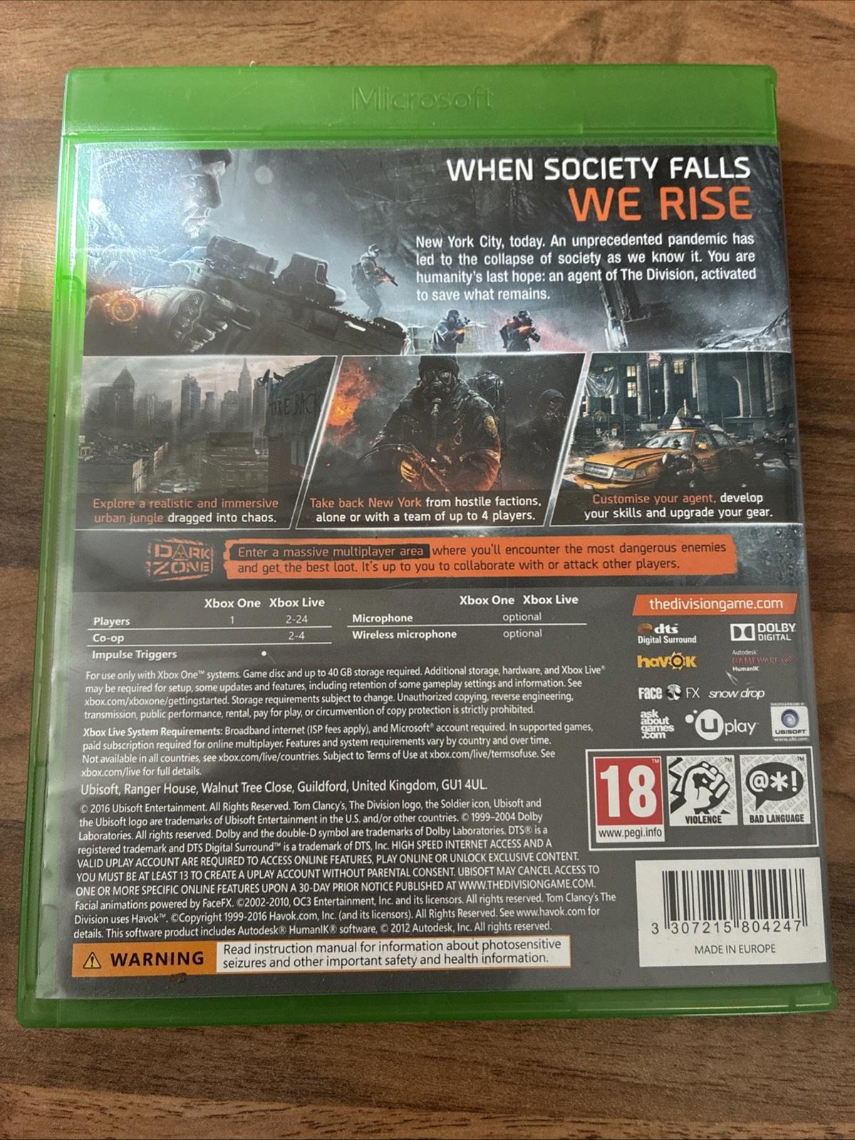 Tom Clancy's The Division - 2016  Xbox One Complete