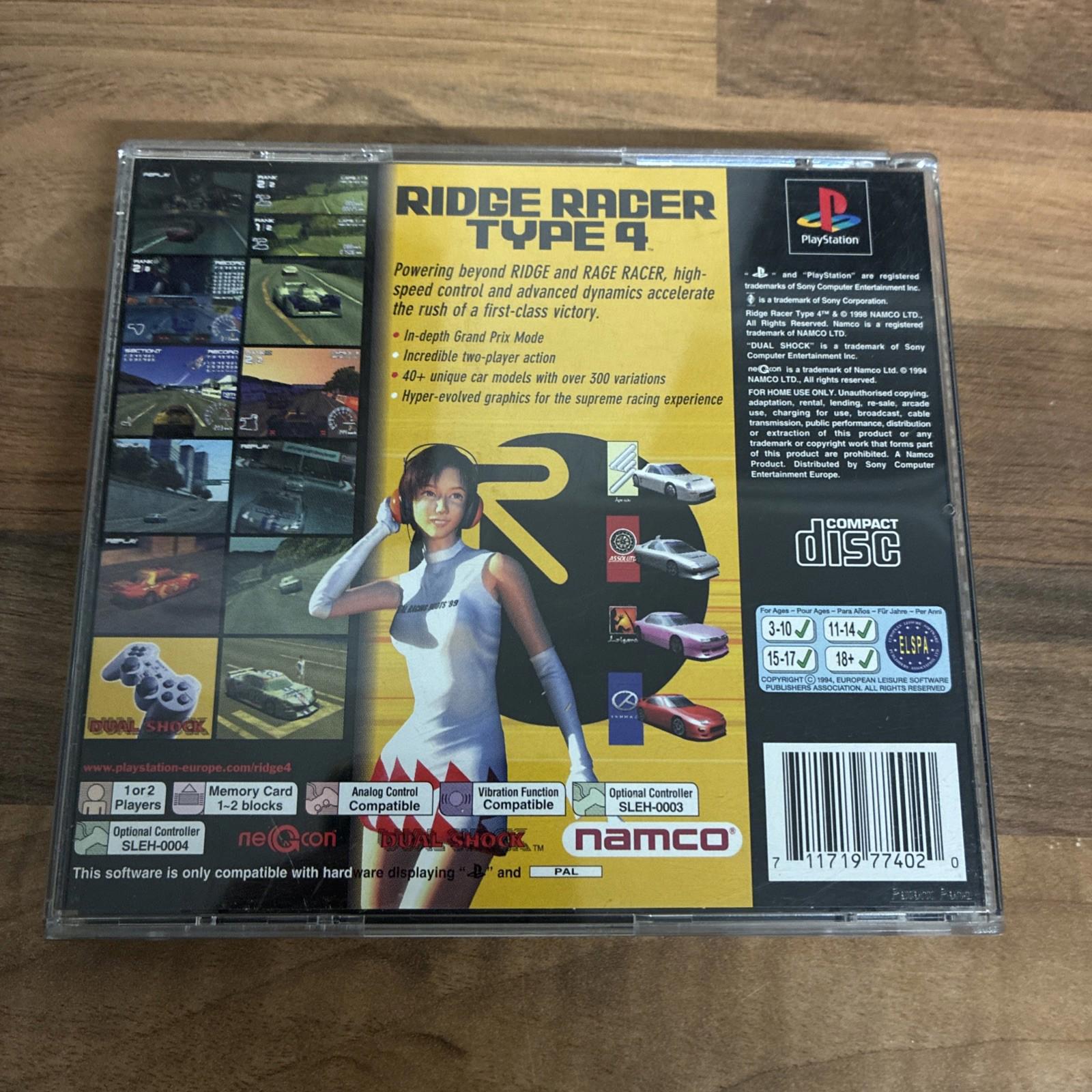 Ridge Racer Type 4 Sony PlayStation 1 (PS1) Complete With Demo (PAL)