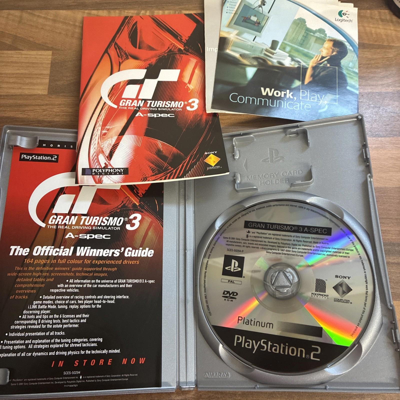 Gran Turismo 3: A -Spec -- Platinum Edition (Sony PlayStation 2, 2002) - VGC