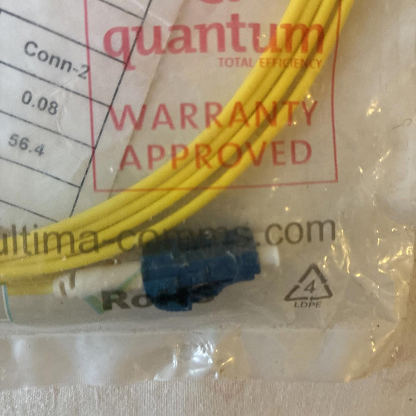 Fibre Optic Patch Cable LC APC-LC APC Duplex OS2 Single-mode w/ 2mm Jacket 0.5m