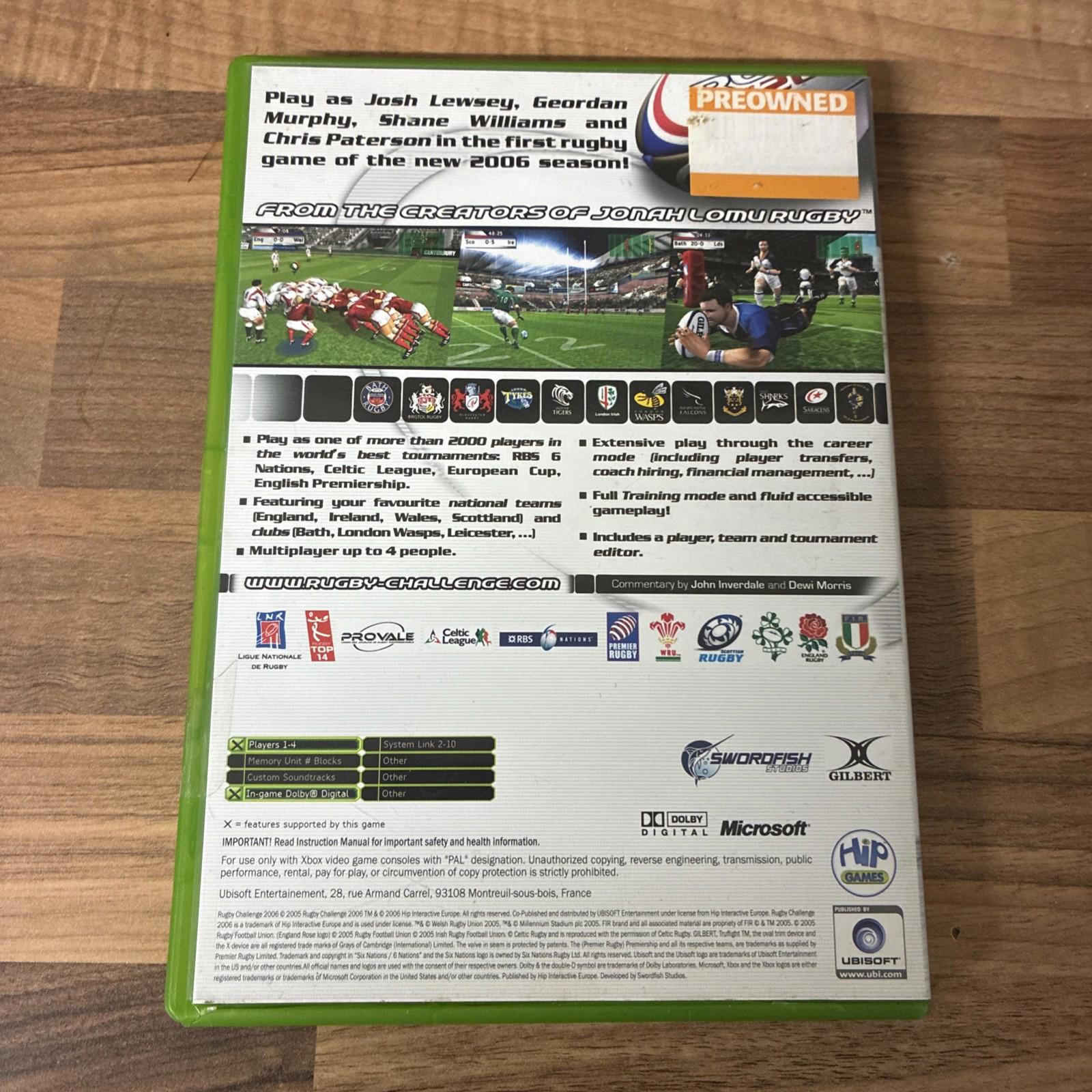 Rugby Challenge 2006 XBOX Game