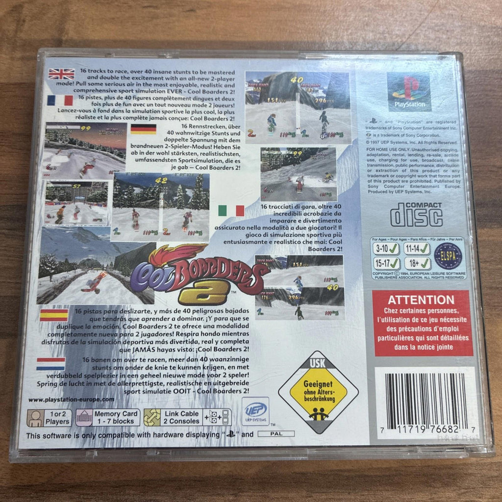 Cool Boarders 2 Platinum Game For Sony PlayStation 1 / PS1 Used