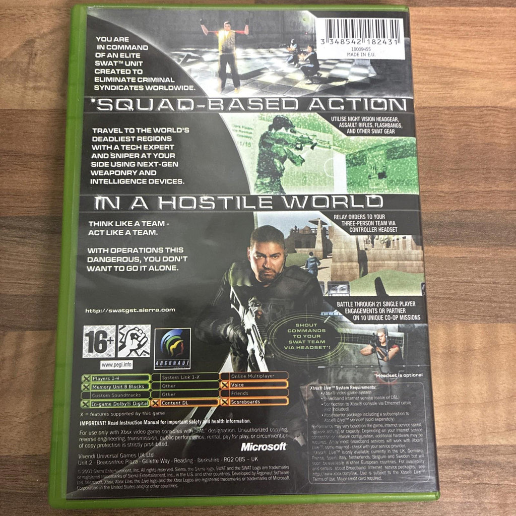 SWAT: Global Strike Team (Microsoft Xbox, 2003) - European Version Mint