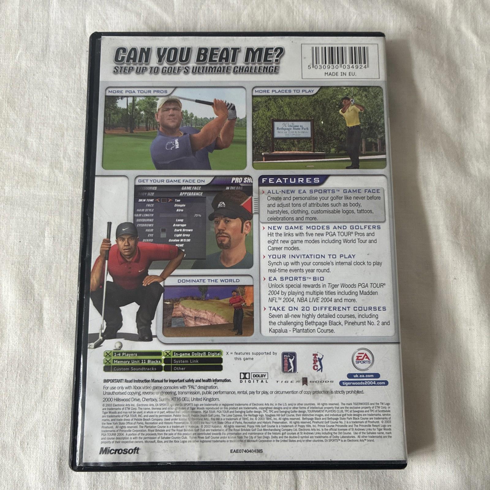 Tiger Woods PGA Tour 2004 (Microsoft Xbox, 2003) - European Version