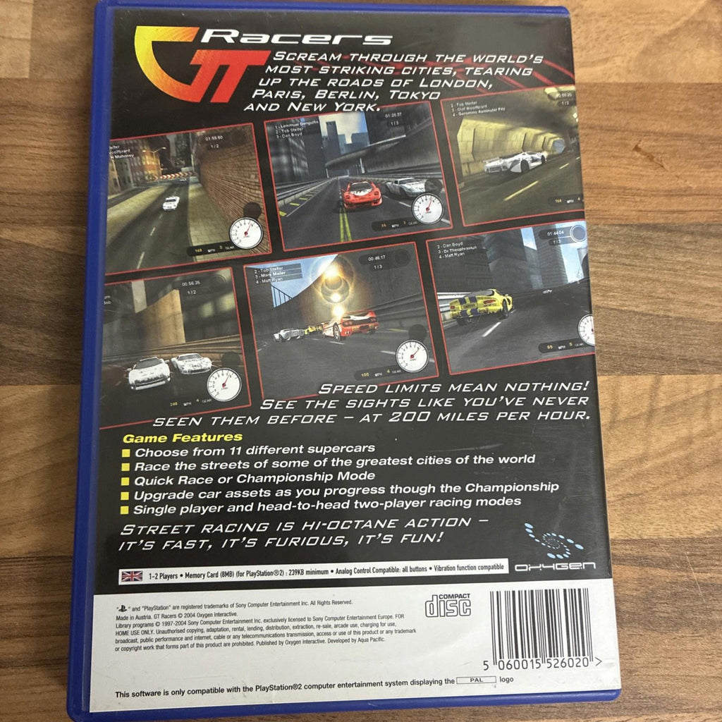 GT RACERS PlayStation 2 PS2 game with manual