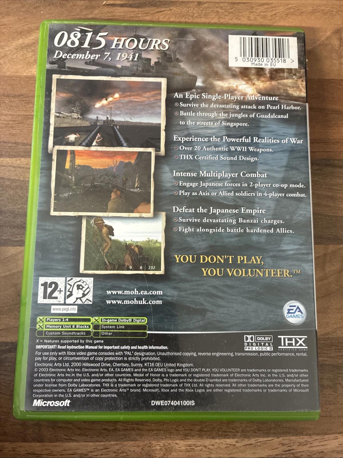 Medal of Honor: Rising Sun (Xbox) Complete With Manual In VGC