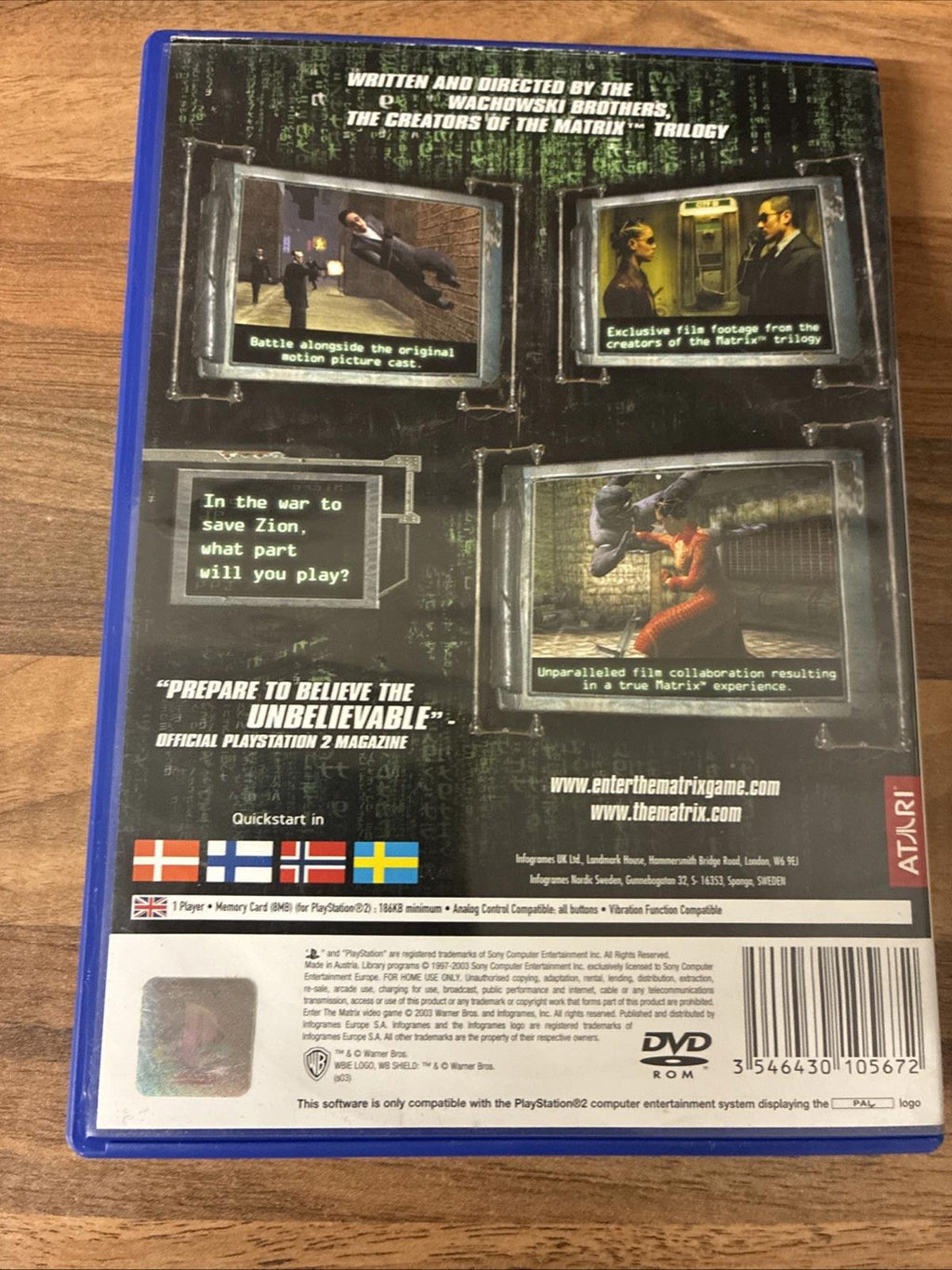 Enter the Matrix PlayStation 2 PS2 Game Complete With Manual