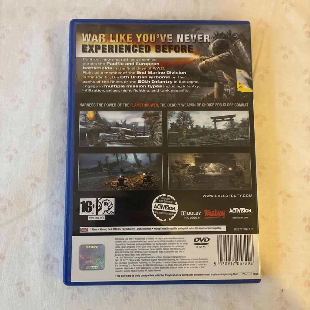 Call of Duty: World at War (Sony PlayStation 2, 2008) - European Version