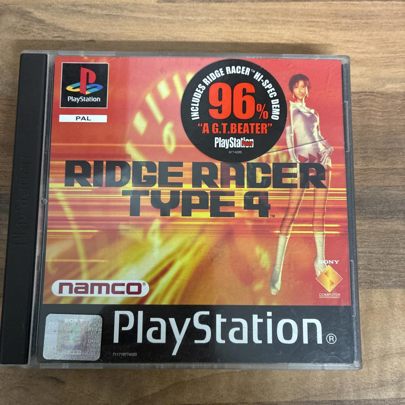Ridge Racer Type 4 Sony PlayStation 1 (PS1) Complete With Demo (PAL)