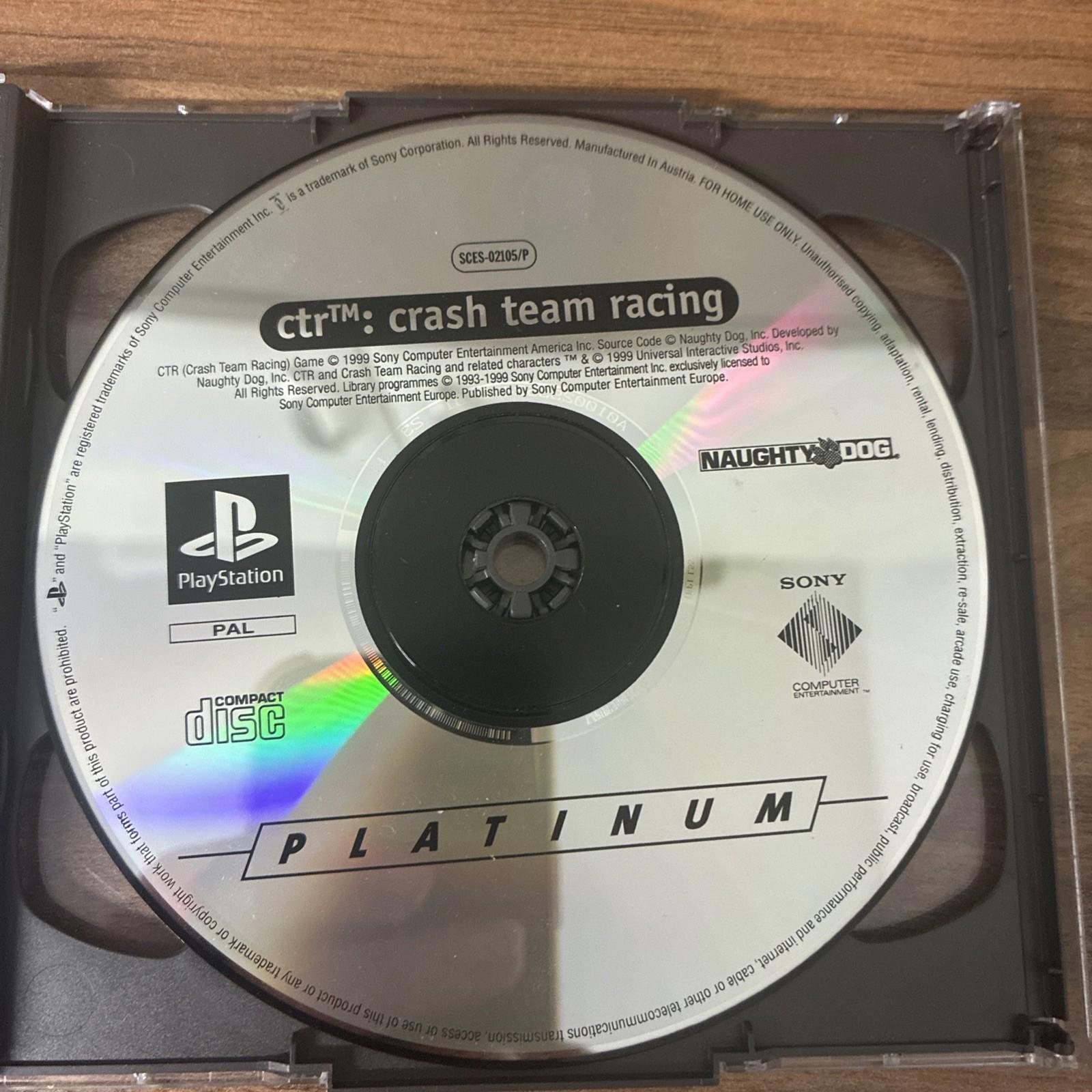 Crash Team Racing CTR for PS1 PlayStation PAL Disc Only