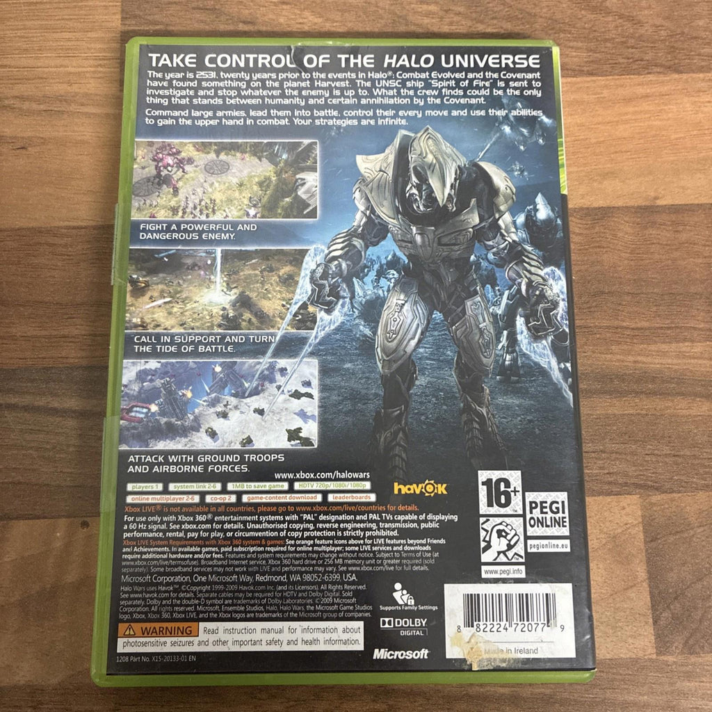 Halo Wars Xbox 360 2009 Including Manual Real Time Strategy Game Tested Working