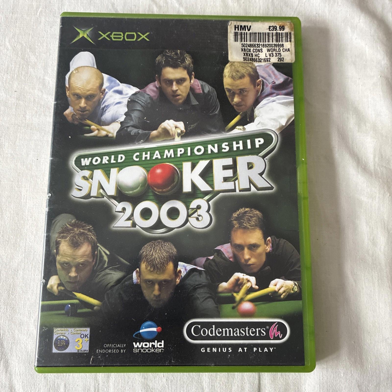 World Championship Snooker 2003 (Microsoft Xbox Original)
