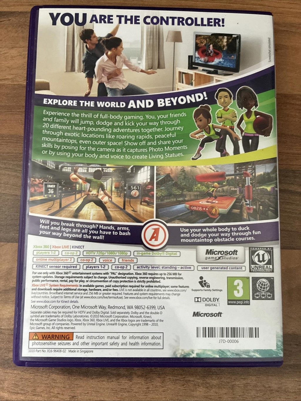 Kinect Adventures Video Games Microsoft Xbox 360 (2010) Mint Condition!