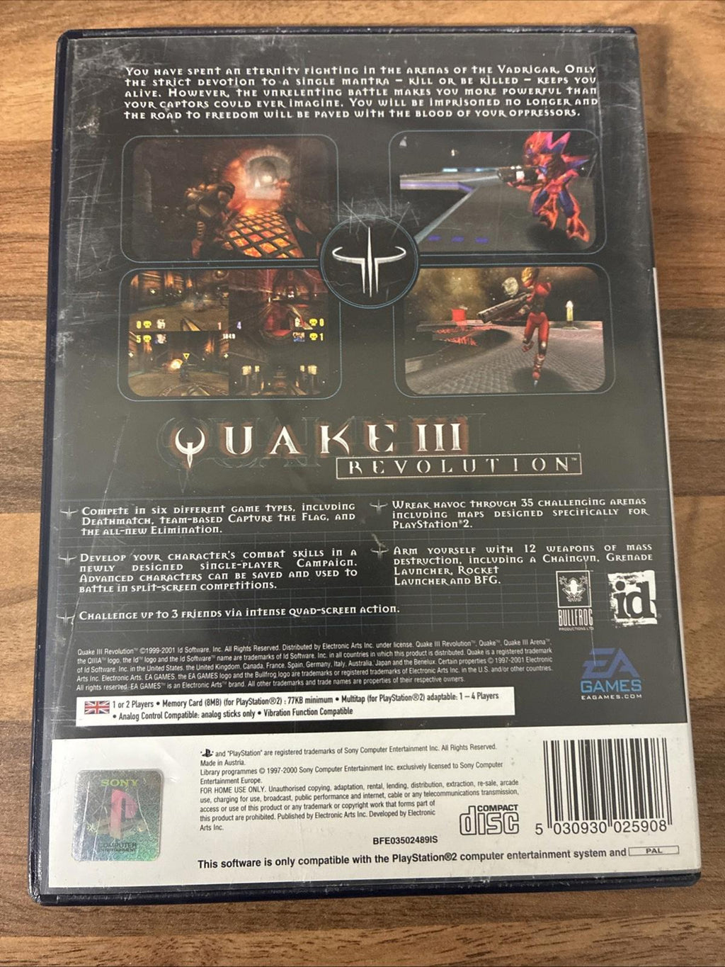Quake III: Revolution (Sony PlayStation 2, 2001) - European Version Complete