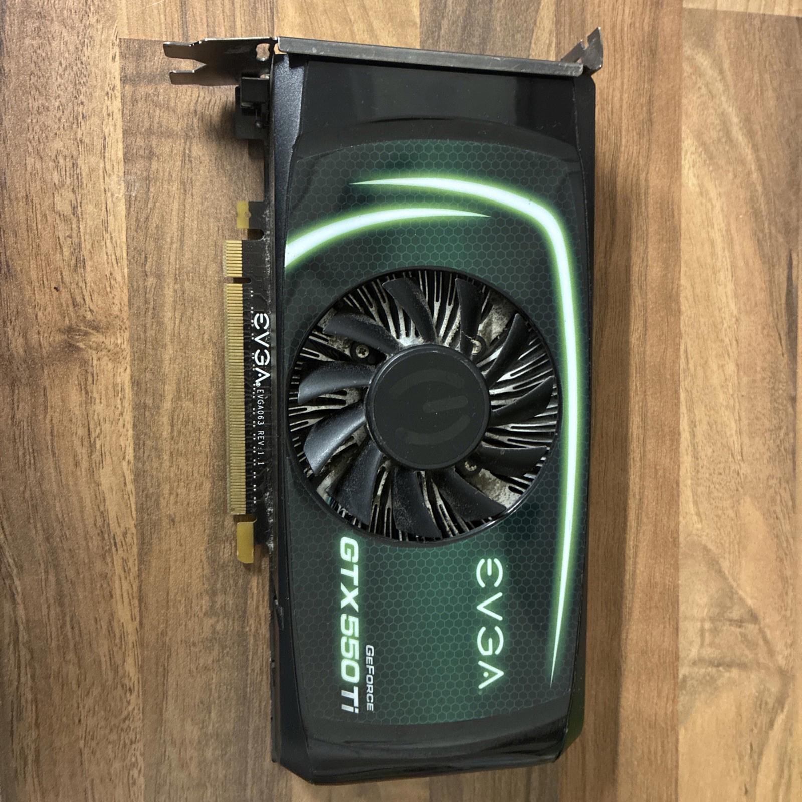 EVGA GeForce GTX 550 Ti (1024 MB)Graphics Card Working condition comes. HDMI
