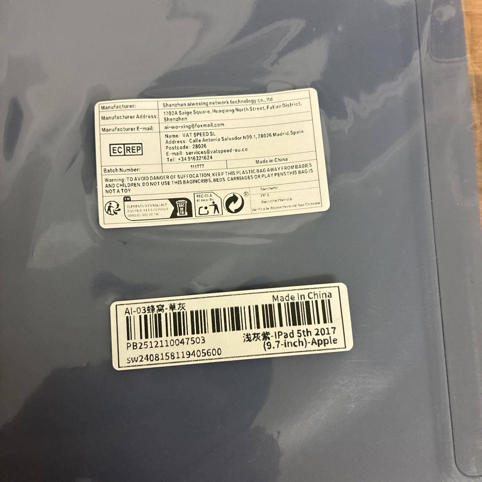 Case For Apple iPad Air 1 & 2 in light blue brand new sealed 9.7” Screen size