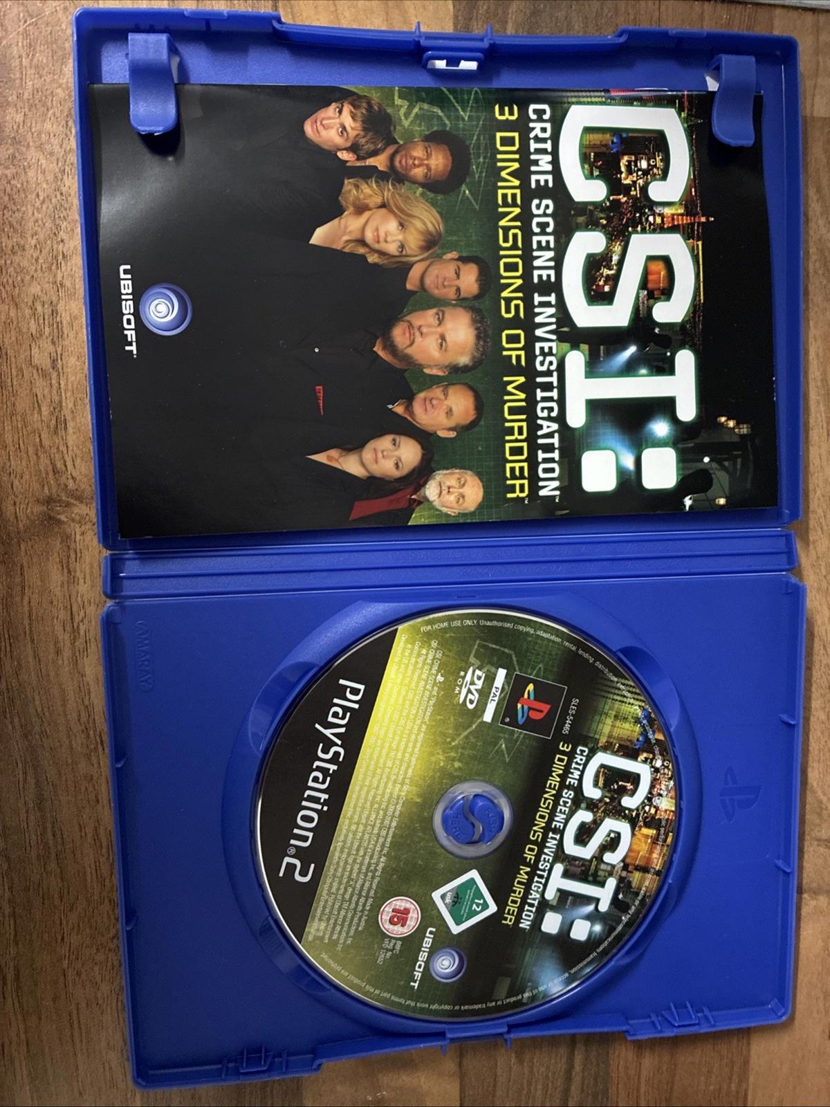 CSI: 3 Dimensions Of Murder (PS2) With Manual And In Mint Condition