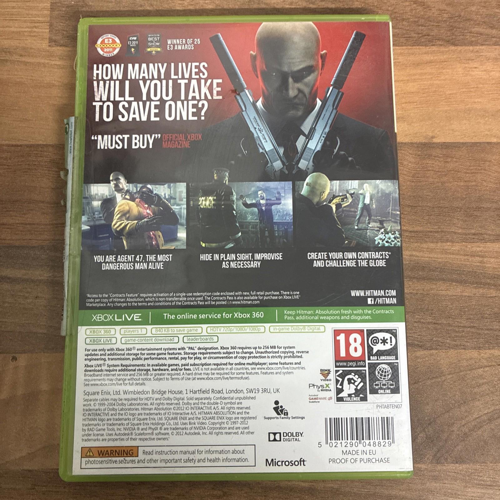 Hitman: Absolution (Microsoft Xbox 360, 2012)
