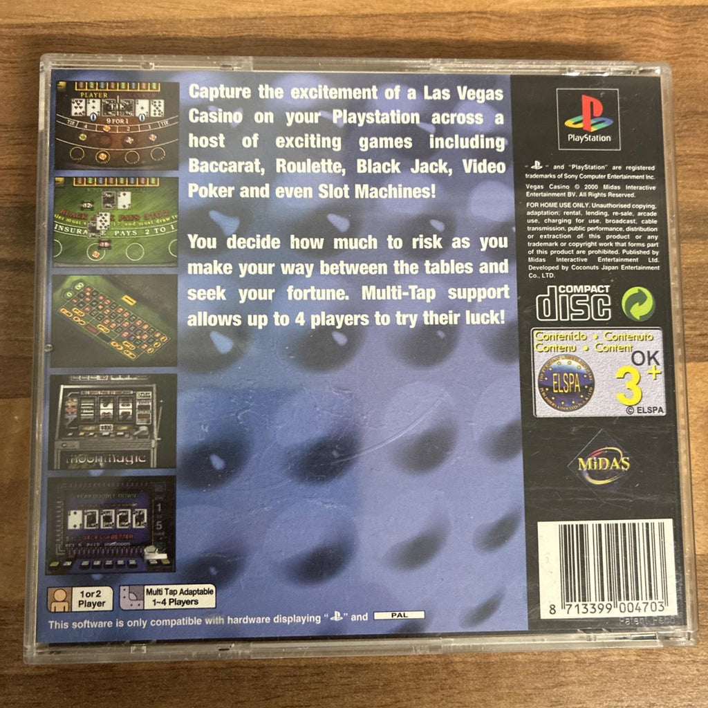 Las Vegas Casino (Sony PlayStation 1, 2000) - US Version