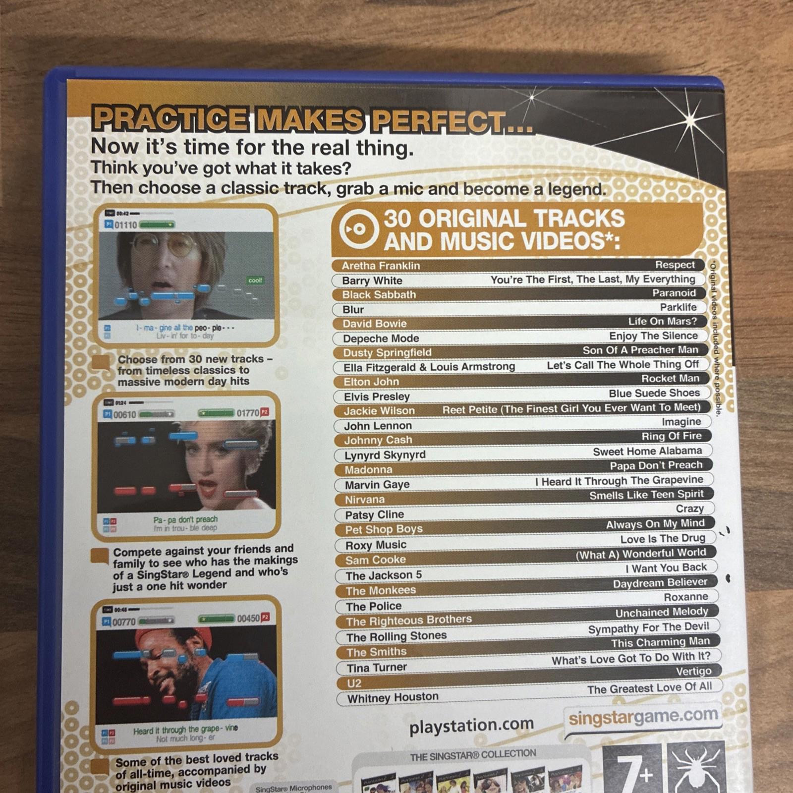 Singstar Legends PS2 (Sony PlayStation 2 mint condition Complete with Manual