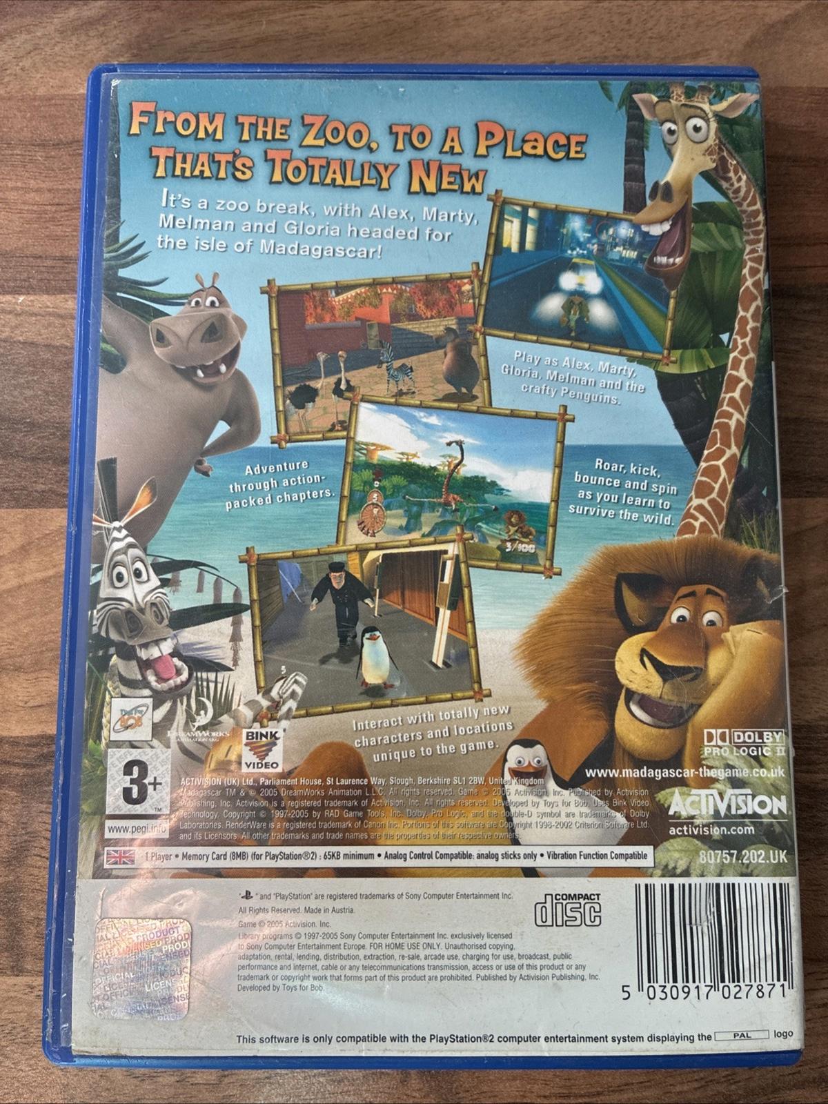 Madagascar (PS2) -  PlayStation 2 Game In Good Condition No Manual